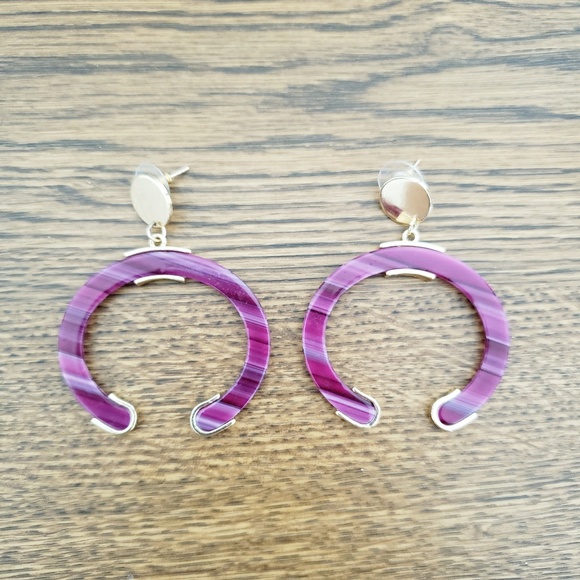 BaubleBar Jewelry - Baublebar Purple and Gold Resin Earrings